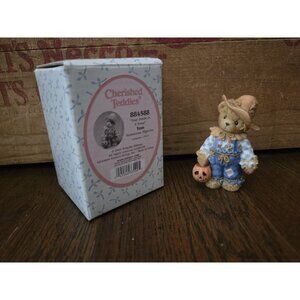 Cherished Teddies  Tom the Scarecrow Your Smile is a Treat 2001  Enesco W Box